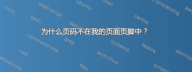 为什么页码不在我的页面页脚中？