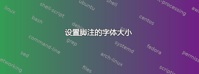 设置脚注的字体大小