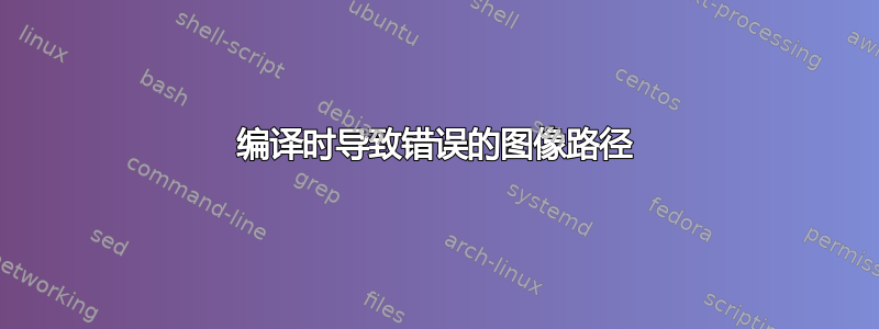 编译时导致错误的图像路径