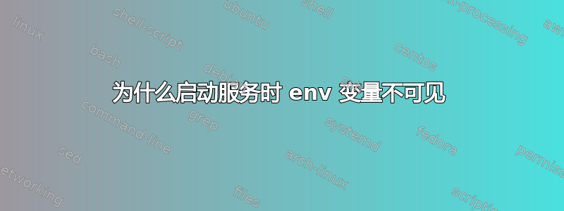 为什么启动服务时 env 变量不可见