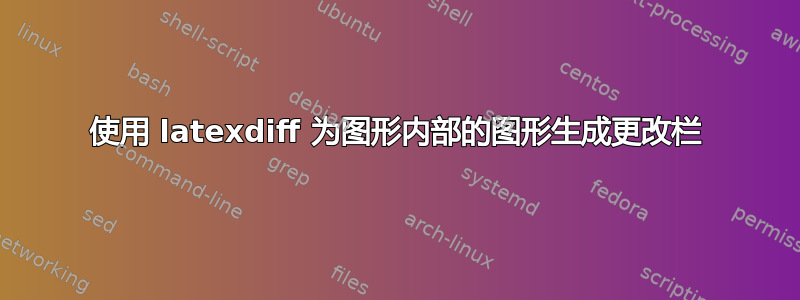 使用 latexdiff 为图形内部的图形生成更改栏