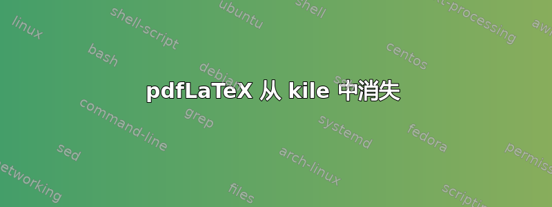 pdfLaTeX 从 kile 中消失