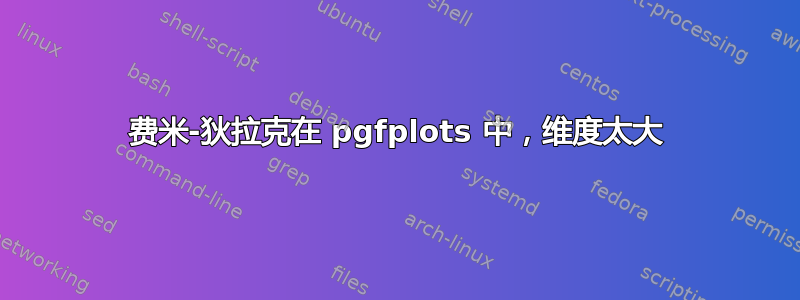 费米-狄拉克在 pgfplots 中，维度太大