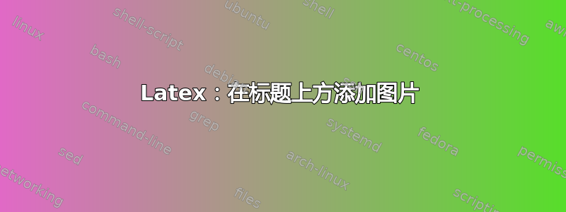 Latex：在标题上方添加图片