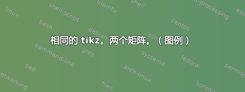 相同的 tikz。两个矩阵。（图例）