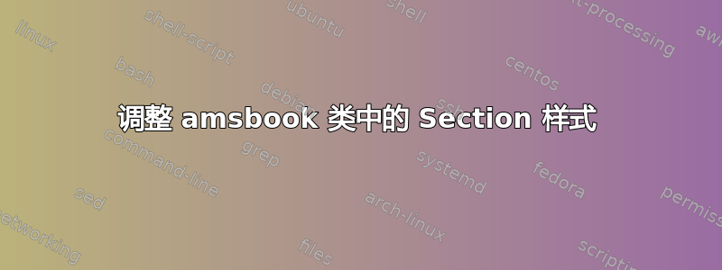 调整 amsbook 类中的 Section 样式