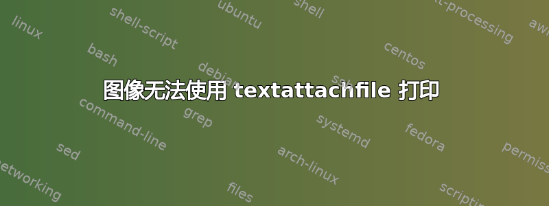 图像无法使用 textattachfile 打印