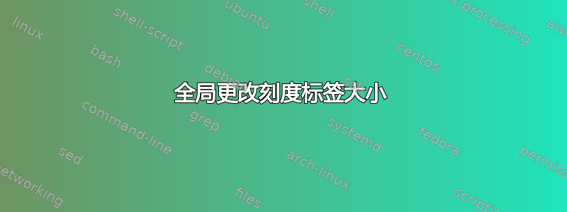 全局更改刻度标签大小