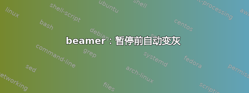 beamer：暂停前自动变灰