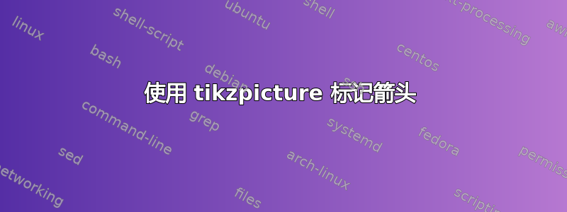 使用 tikzpicture 标记箭头