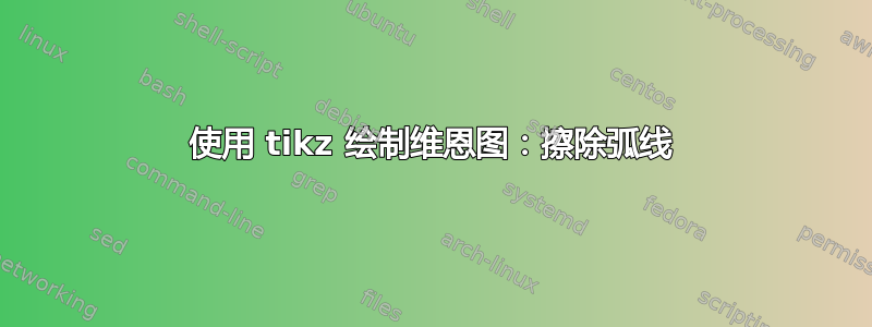 使用 tikz 绘制维恩图：擦除弧线