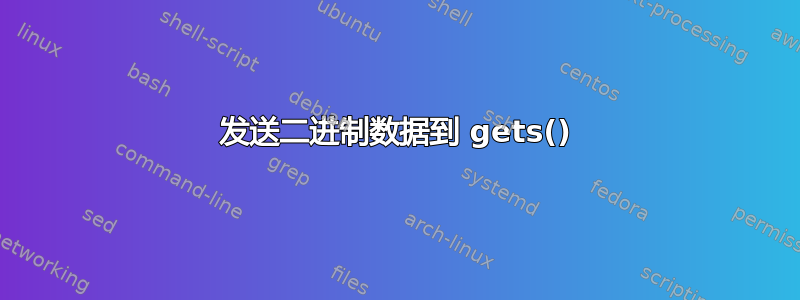 发送二进制数据到 gets()