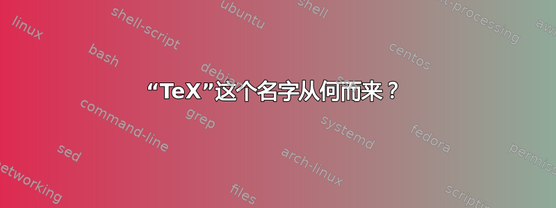 “TeX”这个名字从何而来？