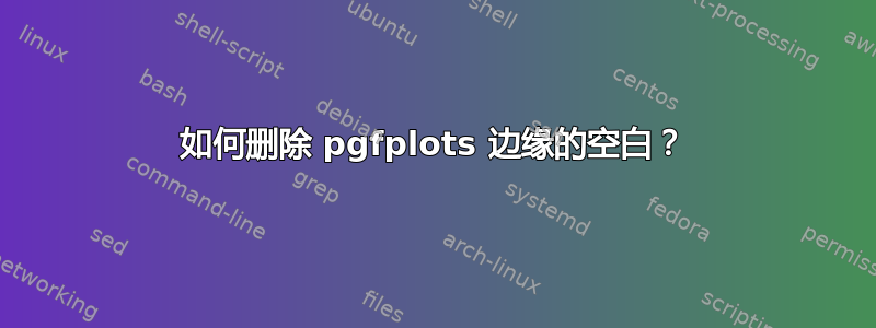 如何删除 pgfplots 边缘的空白？