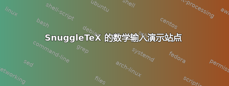 SnuggleTeX 的数学输入演示站点