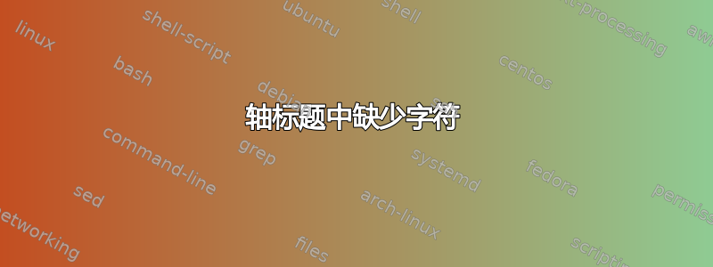 轴标题中缺少字符