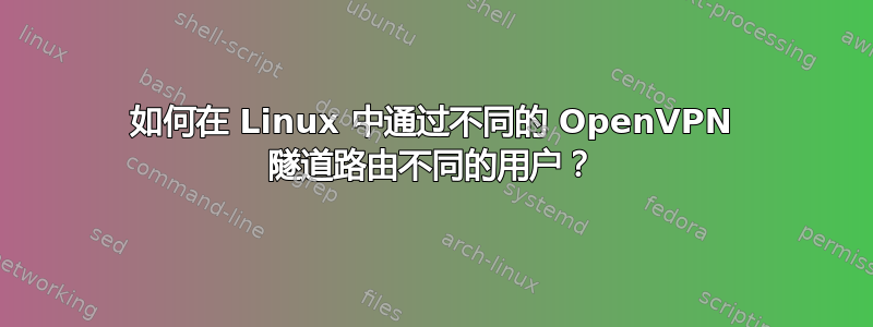 如何在 Linux 中通过不同的 OpenVPN 隧道路由不同的用户？