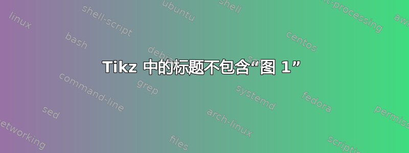 Tikz 中的标题不包含“图 1”