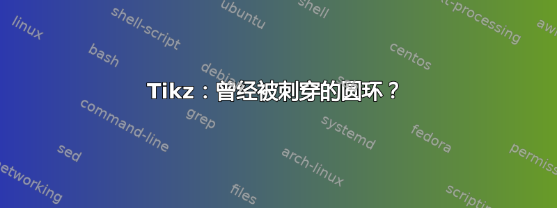 Tikz：曾经被刺穿的圆环？