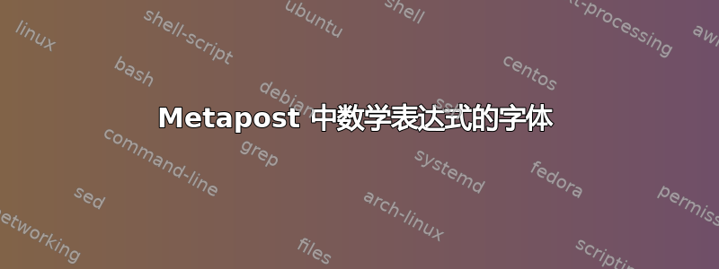 Metapost 中数学表达式的字体