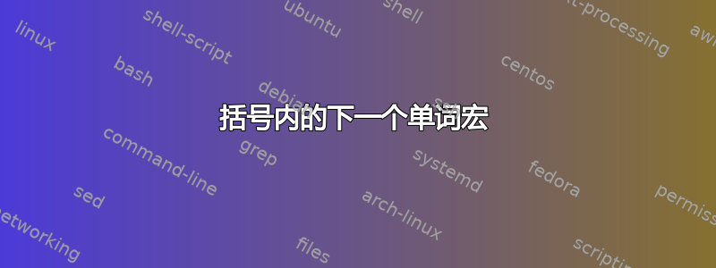 括号内的下一个单词宏