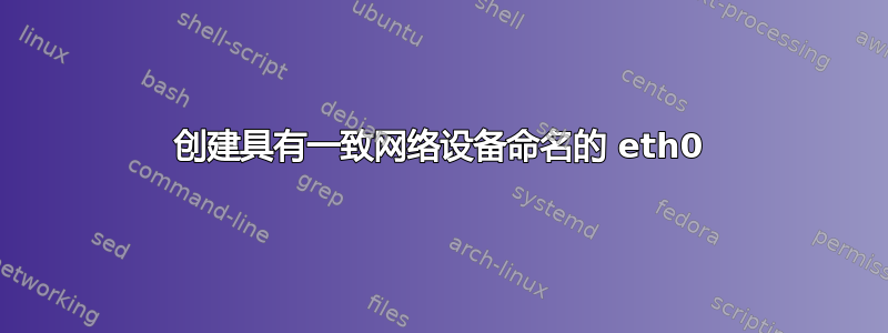 创建具有一致网络设备命名的 eth0