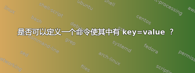 是否可以定义一个命令使其中有 key=value ？