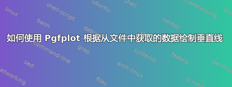 如何使用 Pgfplot 根据从文件中获取的数据绘制垂直线