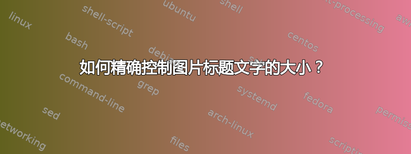 如何精确控制图片标题文字的大小？