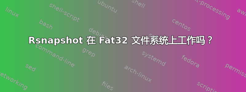 Rsnapshot 在 Fat32 文件系统上工作吗？