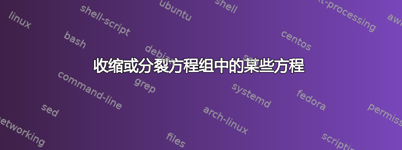 收缩或分裂方程组中的某些方程