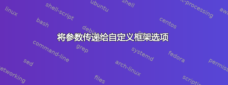 将参数传递给自定义框架选项