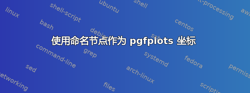 使用命名节点作为 pgfplots 坐标