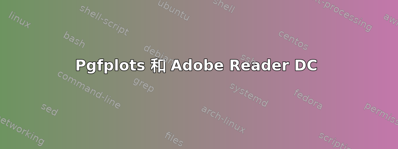 Pgfplots 和 Adob​​e Reader DC