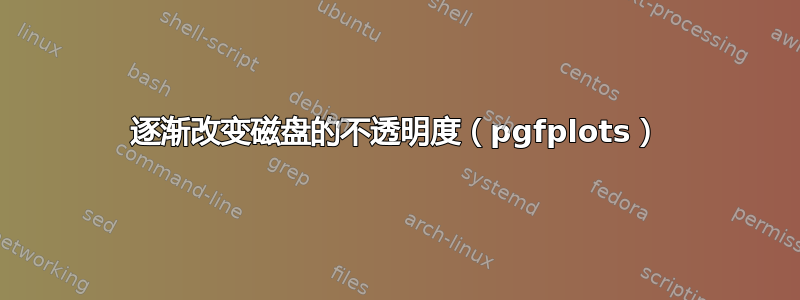 逐渐改变磁盘的不透明度（pgfplots）