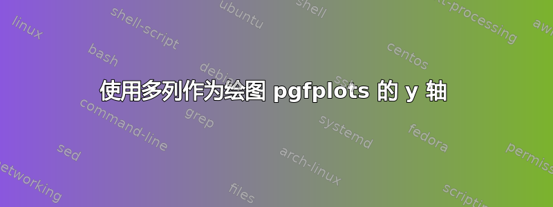 使用多列作为绘图 pgfplots 的 y 轴