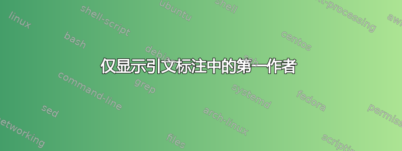 仅显示引文标注中的第一作者