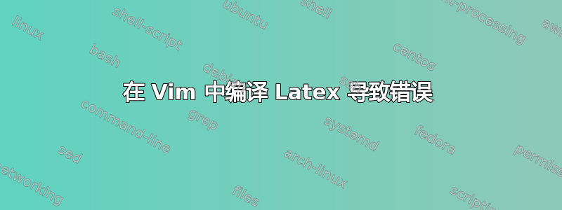 在 Vim 中编译 Latex 导致错误