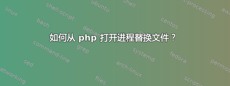 如何从 php 打开进程替换文件？