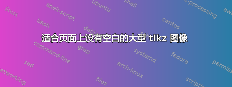 适合页面上没有空白的大型 tikz 图像