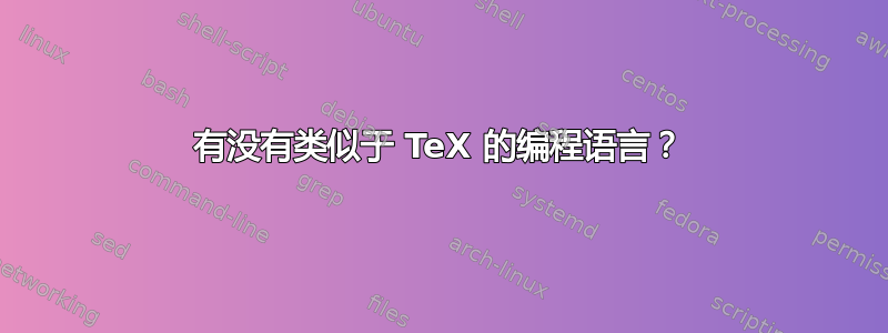 有没有类似于 TeX 的编程语言？