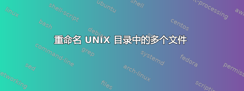 重命名 UNIX 目录中的多个文件