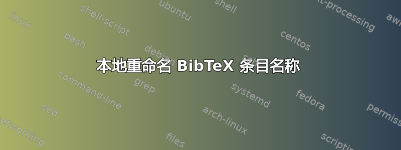 本地重命名 BibTeX 条目名称