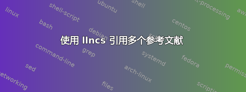 使用 llncs 引用多个参考文献