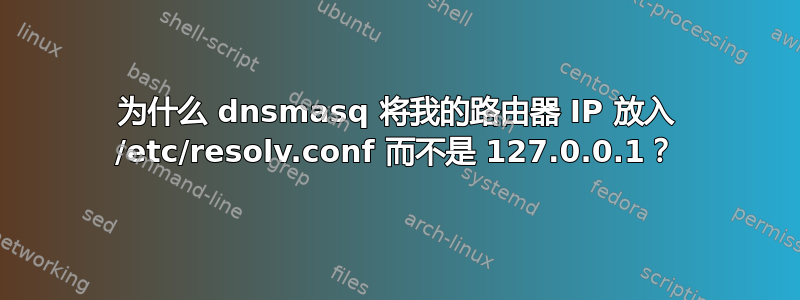 为什么 dnsmasq 将我的路由器 IP 放入 /etc/resolv.conf 而不是 127.0.0.1？