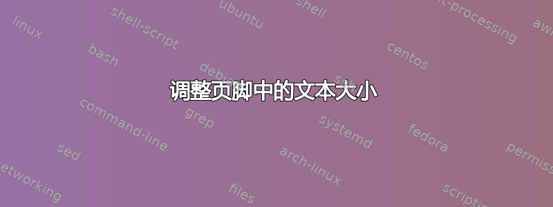 调整页脚中的文本大小