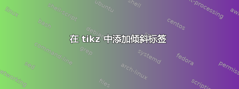 在 tikz 中添加倾斜标签