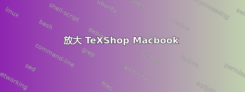 放大 TeXShop Macbook