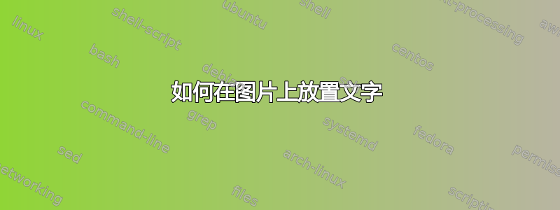 如何在图片上放置文字