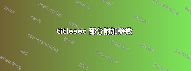 titlesec 部分附加参数